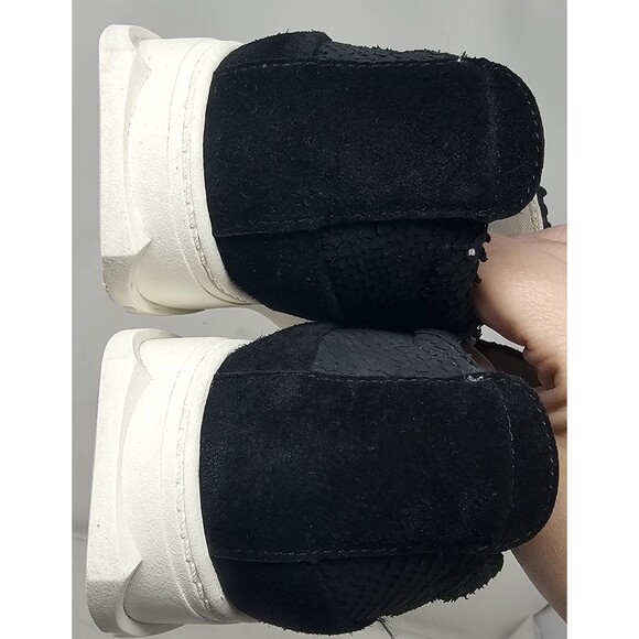 Sarto By Franco Sarto Lazer Platform Slip Ons Black Snake Embossed Leather Sz 7 - Picture 9 of 13